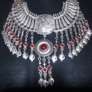 Silver Plated Drop Coin Pomegranate Necklace, Armenian Necklace