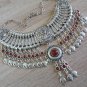 Silver Plated Drop Coin Pomegranate Necklace, Armenian Necklace