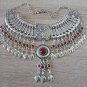 Silver Plated Drop Coin Pomegranate Necklace, Armenian Necklace