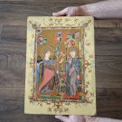 The Annunciation Vintage Lacquered Wall Decoration of 13th Century Gospel