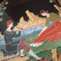 Love of the Shepherd Vintage Enamel Copper Lacquered Wall Decoration, Armenian