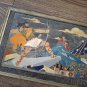 Vintage Embossed Copper Enamel Wall Decoration of Hayk and Bel, Armenian Traditional Home Décor