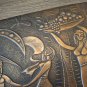 Harvest of Abundance Vintage Embossed Copper Wall Decoration, Armenian Chekanka