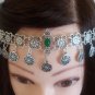 Eternity Forehead Flowery Silver Plated Drop, Armenian Headpieces Drop, Chrysolite Forehead Eternity