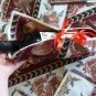 Armenian handmade table runner set: embroidered pomegranate design