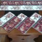 Armenian handmade table runner set: embroidered pomegranate design