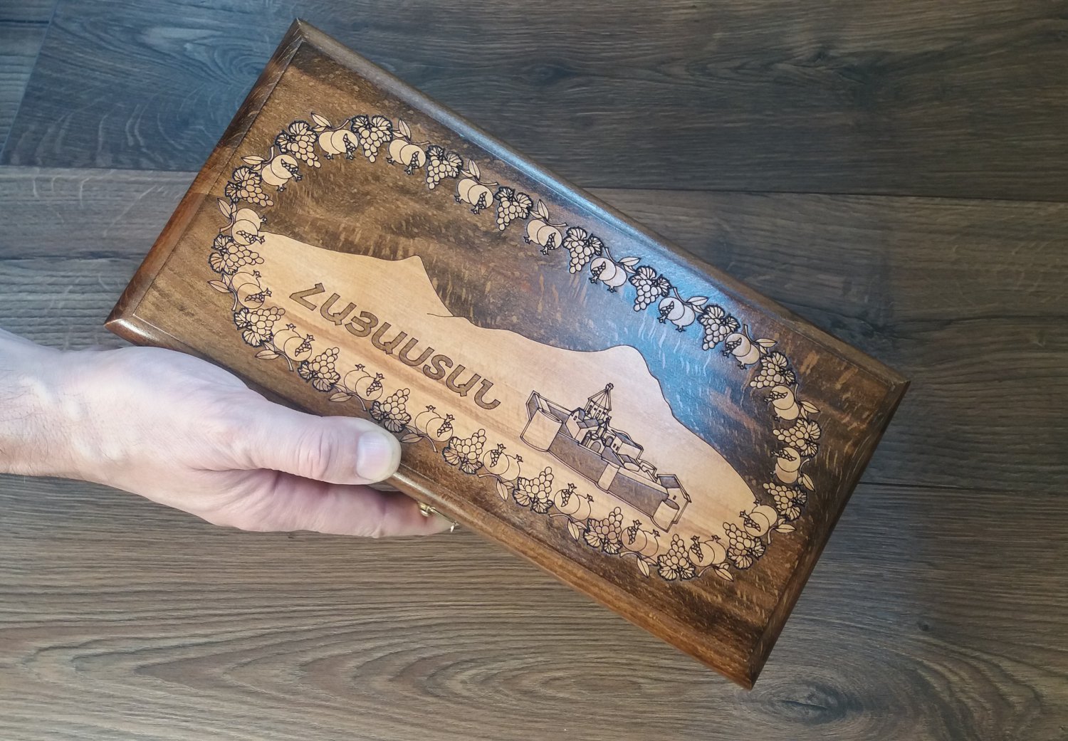 Armenian Handmade Backgammon Game Set Board, Handmade Games Board