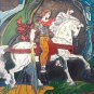 Little Mher son of David of Sassoun, Vintage Embossed Copper Enamel Wall Decoration