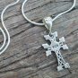 Armenian Cross Sterling Silver with Eternity Sign Pendant, Armenian Jewelry