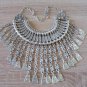 Anahit Haft Moon Drop Coin Statement Necklace, Armenian Anahit Necklace
