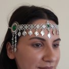 Pomegranate Forehead Flowery Silver Plated Drop, Armenian Headpieces Drop