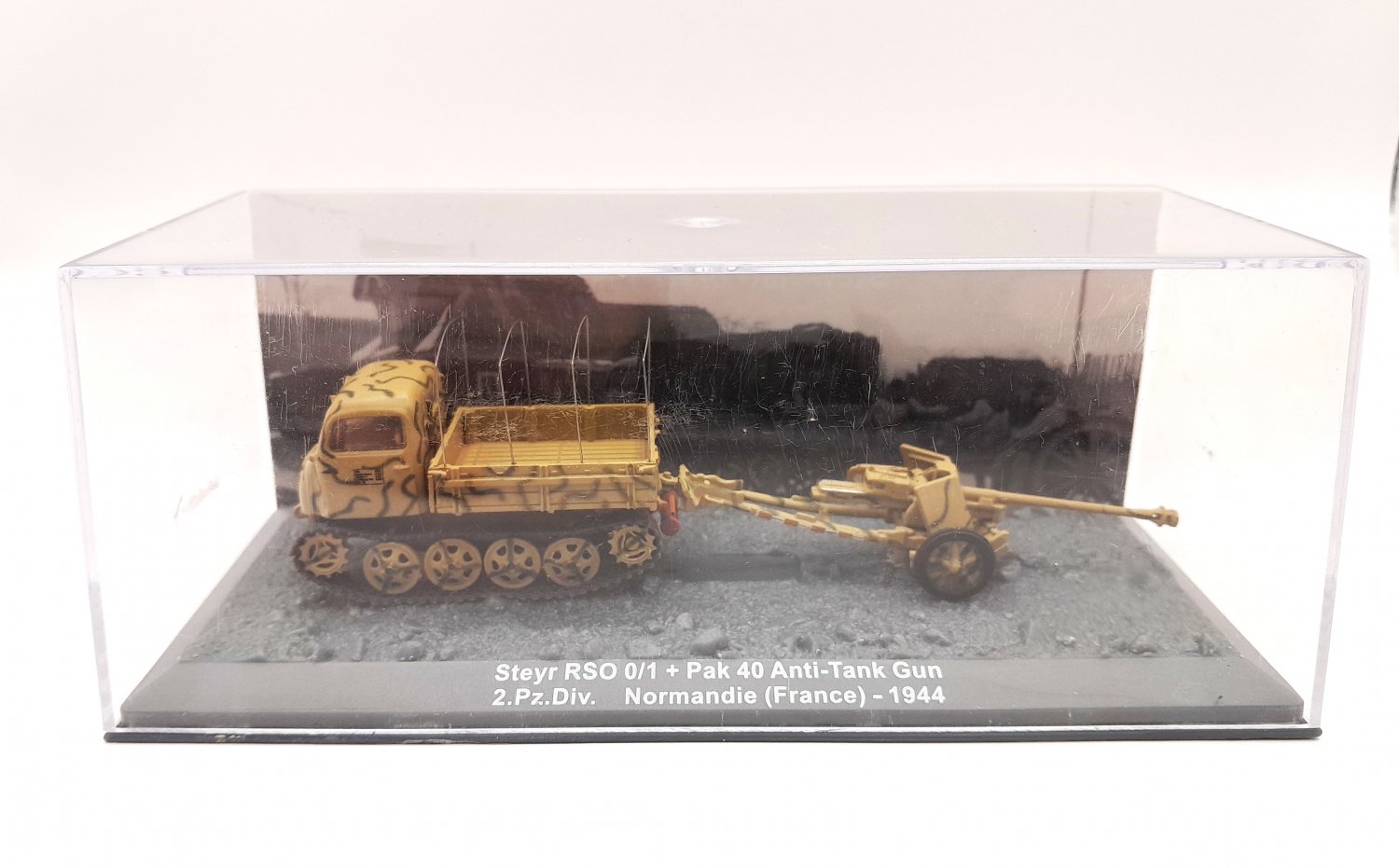 German Miniature Tank WW2 1:72 Altaya Steyr RSO 0/1 + Pak 40 Anti-Tank Gun