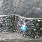 Armenian Turquoise Filigree Cuff Bracelet: Handmade Ethnic Jewelry