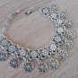 Eternity Ankle Flowery Silver Plated Drop Bracelet, Eternity Drop Ankle Bracelet