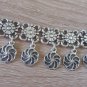 Eternity Ankle Flowery Silver Plated Drop Bracelet, Eternity Drop Ankle Bracelet