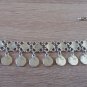 Eternity Ankle Flowery Silver Plated Drop Bracelet, Eternity Drop Ankle Bracelet