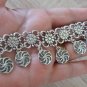 Eternity Ankle Flowery Silver Plated Drop Bracelet, Eternity Drop Ankle Bracelet