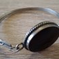 Armenian Obsidian Cuff Closed Bracelet, Simple Cuff Bracelet, Ethnic Bracelet