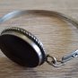Armenian Obsidian Cuff Closed Bracelet, Simple Cuff Bracelet, Ethnic Bracelet