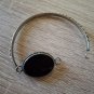 Armenian Obsidian Cuff Closed Bracelet, Simple Cuff Bracelet, Ethnic Bracelet