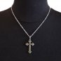 Armenian Cross Sterling Silver Chrysolite Pendant: Handmade Faith Necklace