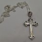 Armenian Cross Sterling Silver Chrysolite Pendant: Handmade Faith Necklace