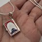 Armenian Lord&acirc;��s Prayer Book Pendant &acirc;�� Enamel & Sterling Silver .925