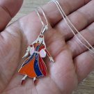 Armenian Taraz Woman Pendant – Enamel & Sterling Silver .925