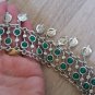 Armenian Pomegranate Neckline Drop Coin Necklace: Ethnic Chrysolite Style