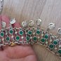 Armenian Pomegranate Neckline Drop Coin Necklace: Ethnic Chrysolite Style