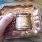 Vintage Armenian Copper Coffee Set: 1970s Soviet-Era Tray & Cups