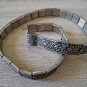 Vintage Armenian Melchior Leather Belt &acirc;�� Soviet Era Armor Link Design 1960s