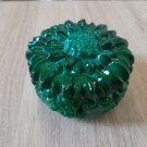 Bohemian Malachite Glass Jewelry Box – Vintage Gemstone Treasure
