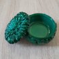 Bohemian Malachite Glass Jewelry Box â Vintage Gemstone Treasure