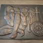 Vintage Embossed Copper Wall Decoration &acirc;�� David of Sassoun, Armenian Legend