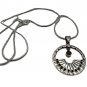 Sun Time Clock Circle Pendant: Sterling Silver .925 with Garnet, Armenian Sundial Jewelry