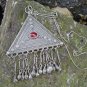 Vintage Armenian Triangular Solid Silver Drop Bowl Necklace &acirc;�� 19th Century Ethnic Elegance