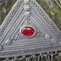 Vintage Armenian Triangular Solid Silver Drop Bowl Necklace &acirc;�� 19th Century Ethnic Elegance