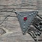 Vintage Armenian Triangular Solid Silver Drop Bowl Necklace &acirc;�� 19th Century Ethnic Elegance