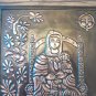Vintage Embossed Copper Wall Decoration &acirc;�� Marie & Jesus, Armenian Symbolic Home Decor Motherhood