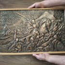 Vintage Embossed Copper Wall Decoration – Battle of Avarayr, Vardan Mamikonian, Armenian Heroic