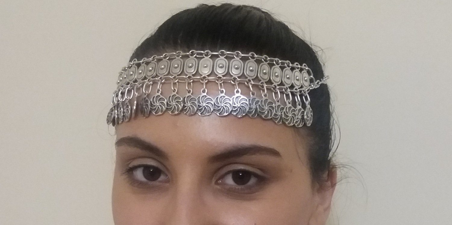 Eternity Forehead Silver Plated Drop &acirc;�� Armenian Headpiece
