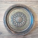 Vintage Embossed Copper Wall Tray – Armenian Floral & Geometric Décor, Soviet Era 1960s–1970s