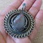 Vintage Armenian Soviet Filigree Agate Pendant: Retro Style Antique