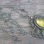 Vintage Armenian Soviet Filigree Agate Necklace: Ethnic Jewelry 1960s