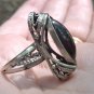 Vintage Armenian Soviet Filigree Ring: 1960s Mahogany Obsidian Jewelry