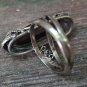 Vintage Armenian Soviet Filigree Ring: 1960s Mahogany Obsidian Jewelry
