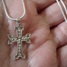 Armenian Cross Etchmiadzin Sterling Silver Pendant: Child Faith Necklace