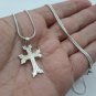 Armenian Cross Etchmiadzin Sterling Silver Pendant: Child Faith Necklace