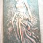 Vintage Embossed Copper Wall Decoration of the Goddess Anahit, Armenian Mythology